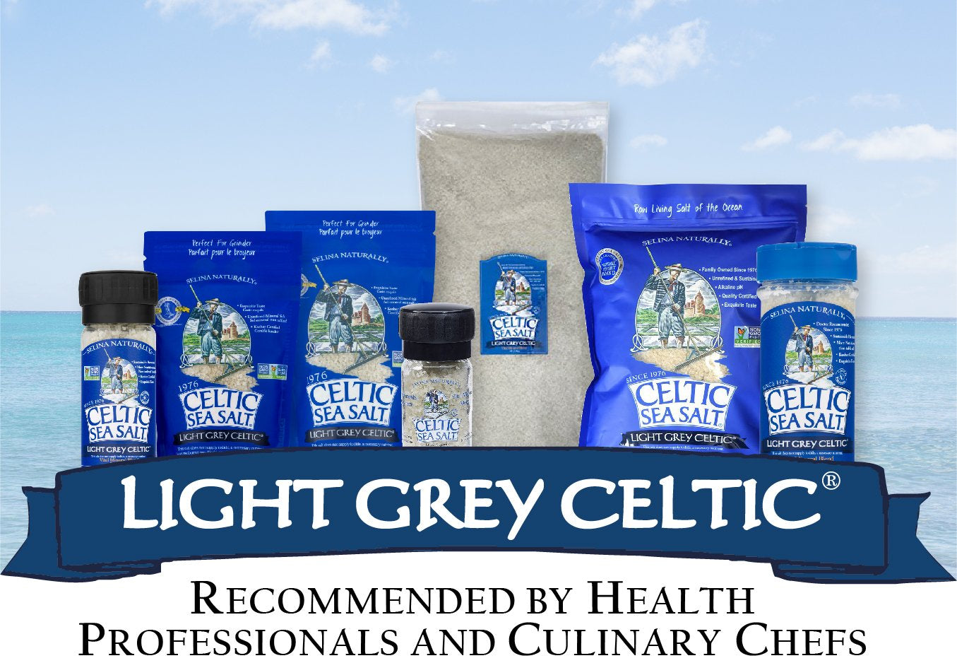 Light Grey  Resealable Bags €“ Additive-Free, Delicious Sea Salt, Perfect for Cooking, Baking and More - Gluten-Free, Non-Gmo Verified, Kosher and Paleo-Friendly, 16 Ounce (Pack of 2)