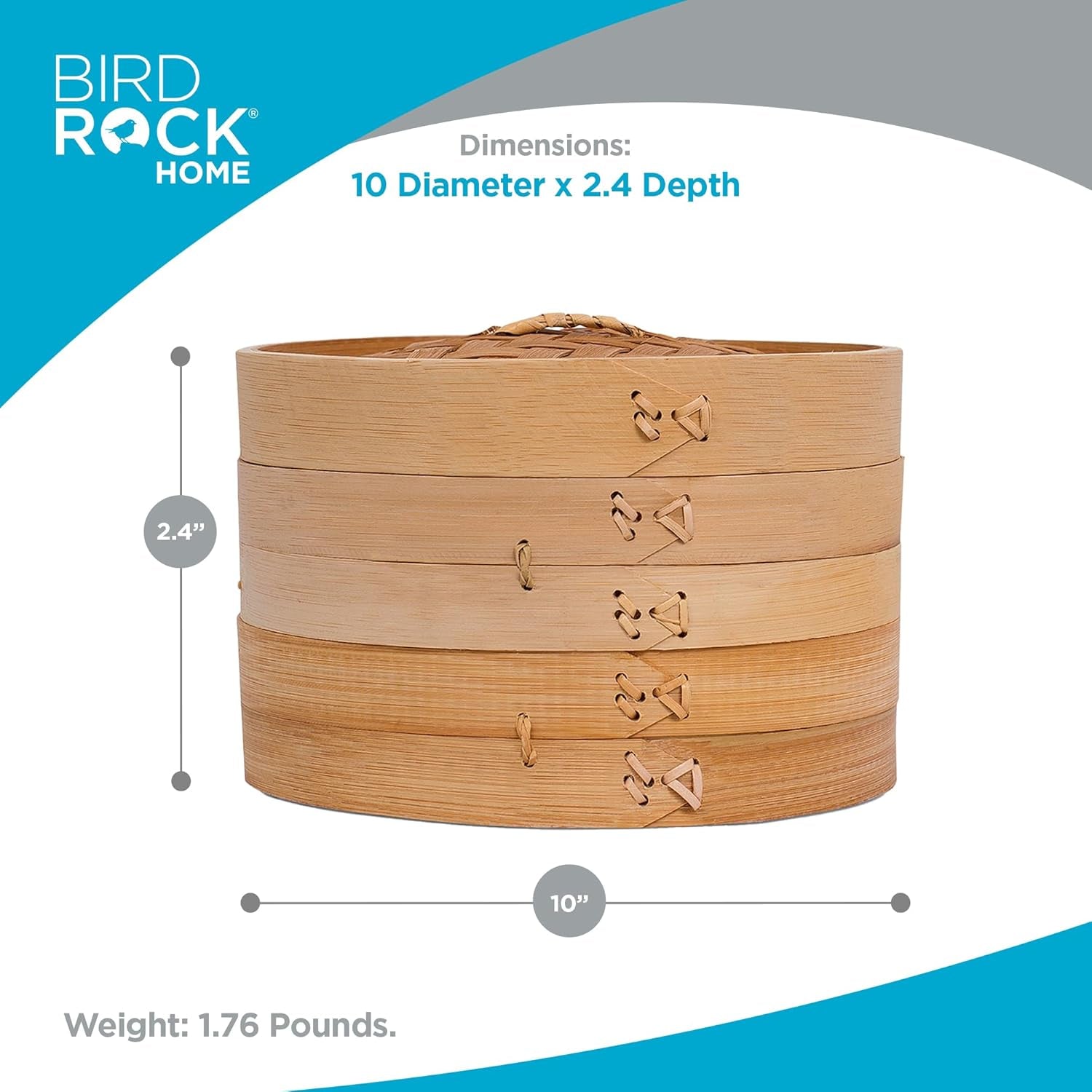 Bamboo Steamer (Classic Bamboo, 10" Diameter)