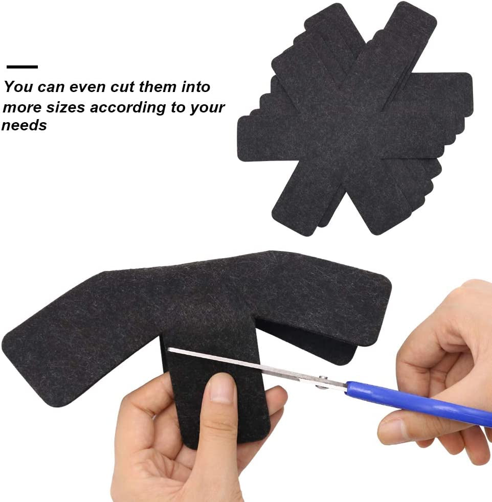 Pots and Pans Protectors, Set of 12 and 3 Different Size, Black Pot Dividers Pads/Stacking Pan Protectors/Pan Separators Pads for Protecting and Separating Pots and Pans