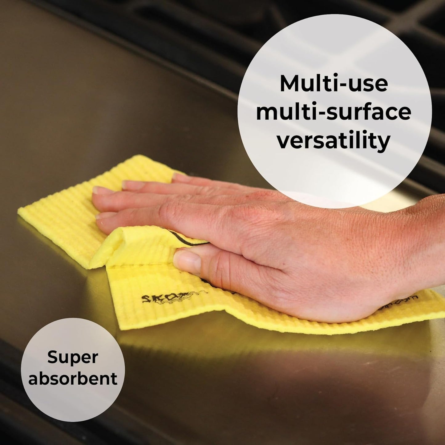 Cloth, 8-Pack Versatile Swedish Dishcloths for Kitchen and Household Use, Reusable Cleaning Cloths, Planet-Friendly, Dishwasher and Dryer-Safe, Assorted Colors